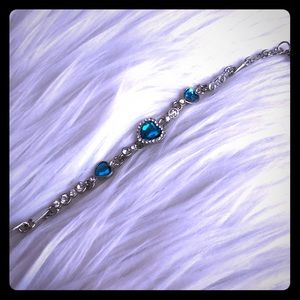 Blue heart bracelet